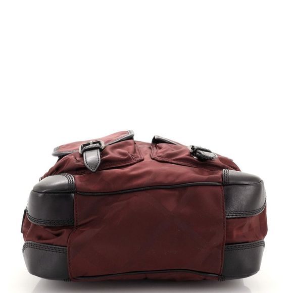 Burberry Rucksack Backpack Nylon with Leather Medium Purple - Picture 4 of 7